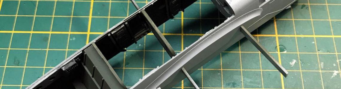 Fuselage with most of interior dry fitted