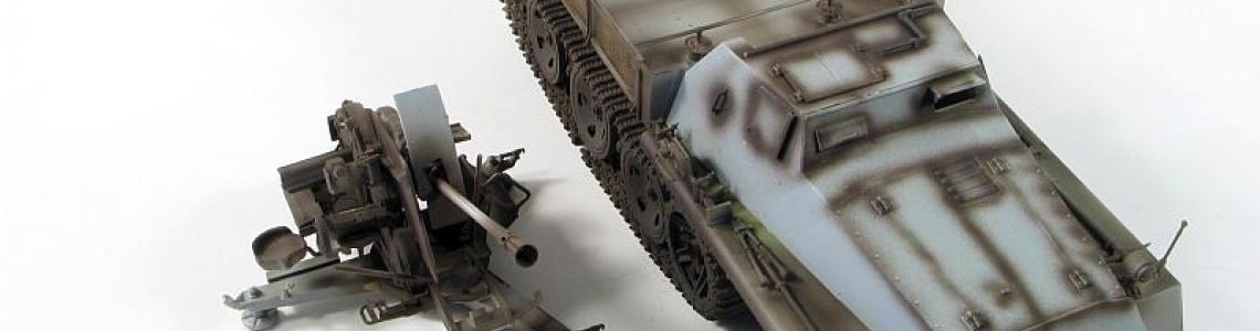 Assembled vehicle and gun assembly pre-shading