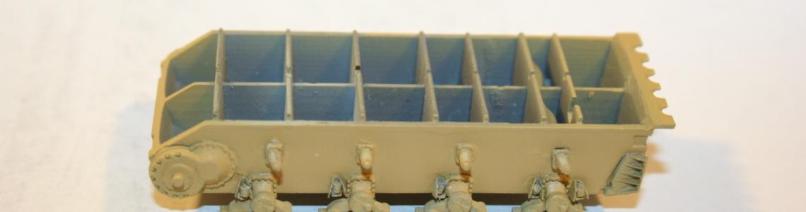 Hull with suspension installed