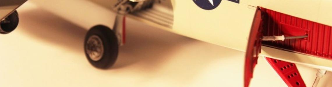 Left main gear and speed brake