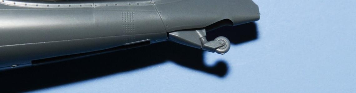 Tail wheel installed Tamiya 1