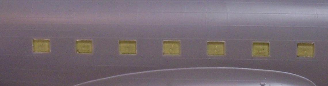 Masking of individual windows along fuselage