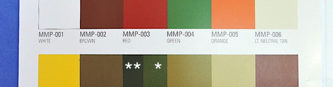 Paint chart from Mission Models