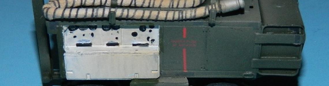 Side view of vehicle with its operator instrument panel