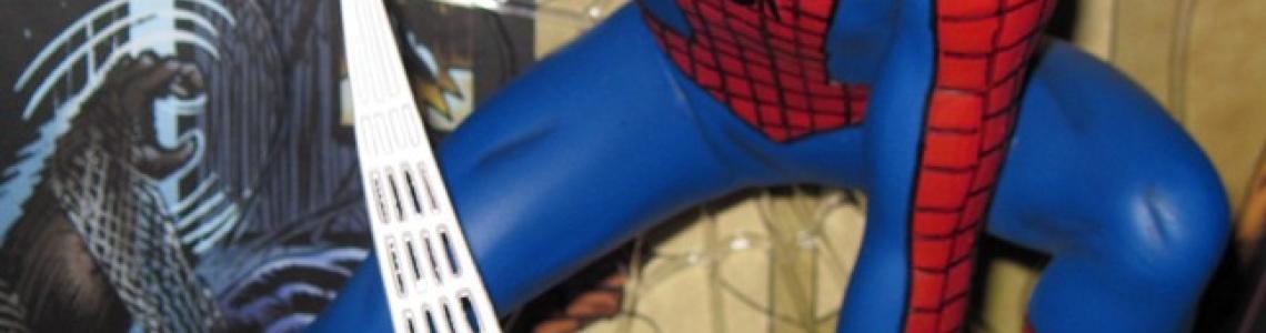 Close-up of completed Spiderman