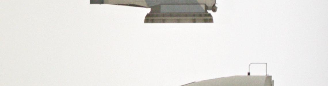 Both sides of turret No.2 showing its unique paint pattern – other plates showed the front, back, top and barrel paint patterns.