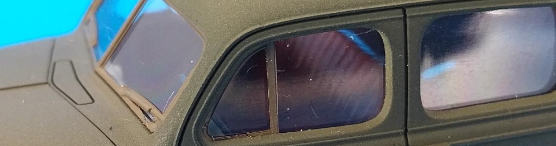 Close up of masked areas