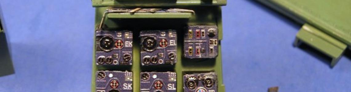 Close-up of radio and photoetch