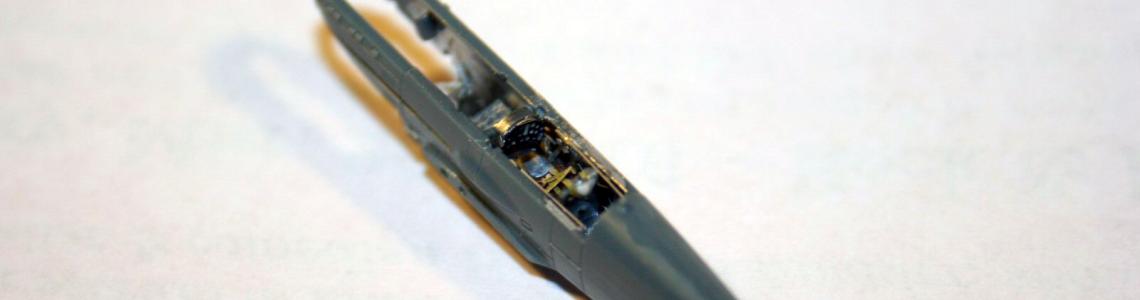 Fuselage joined together with photoetch parts inside