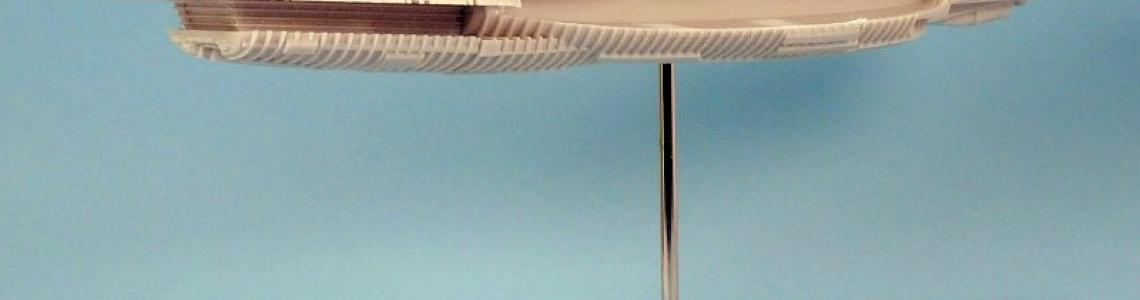 Model on display stand