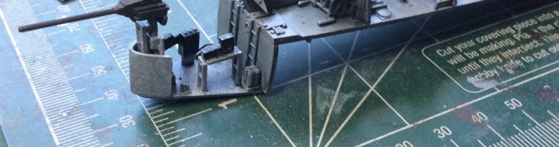 Cockpit and forward cannon