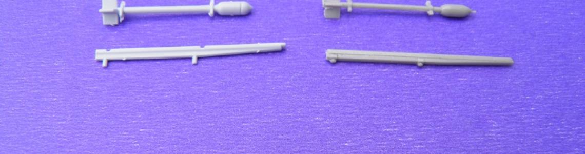 Pluamodel and kit parts compared