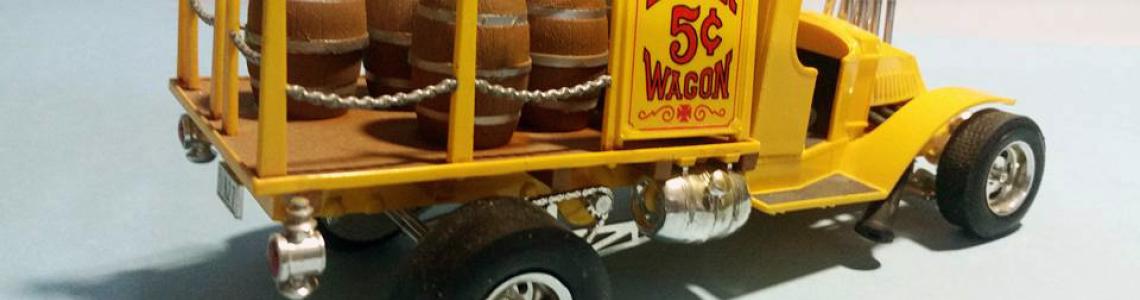 Side view of beer wagon