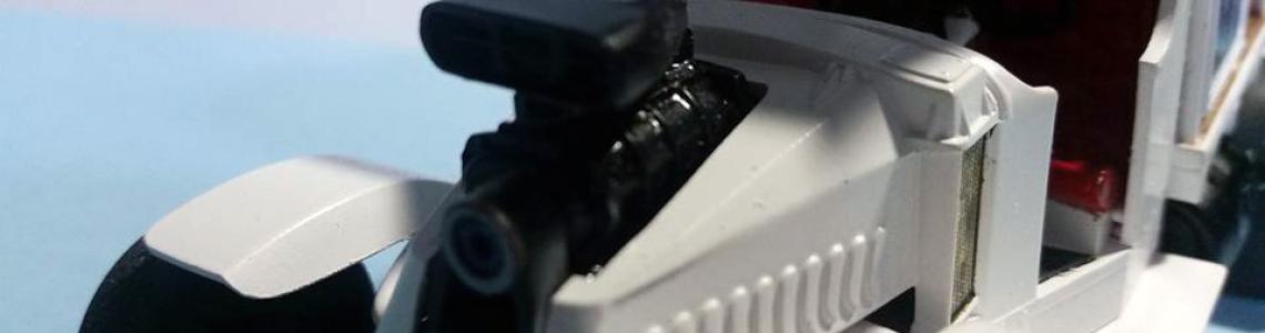 Closeup of engine of Busweiser truck