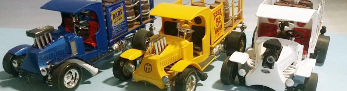 All three versions of Beer Wagon model