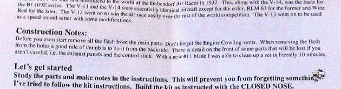 Instructions front
