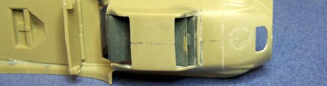 Nose underside showing trouble area