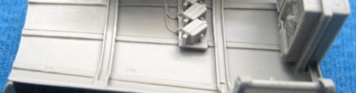 Unpainted radio intallation inside fuselage