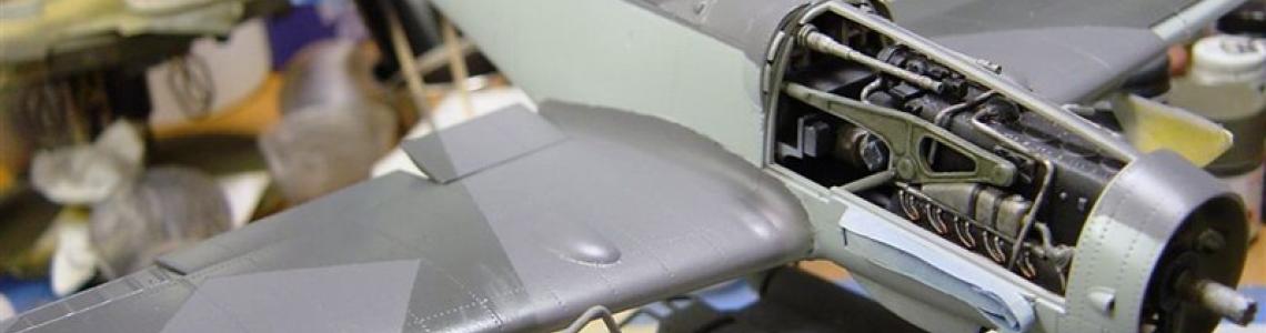 Photo of pre-paint masking step