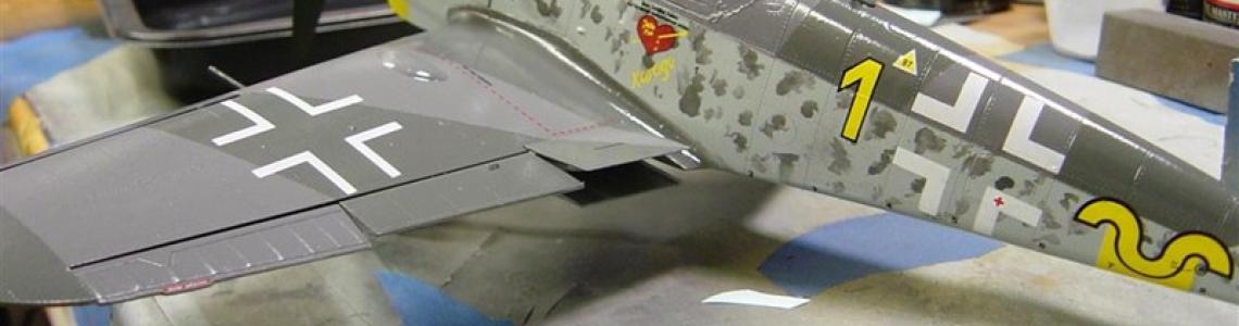 Decals added to assembled and painted model