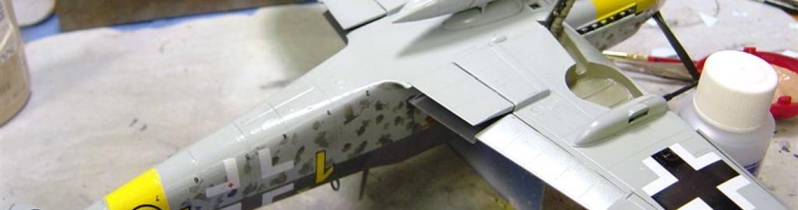 Decals added to assembled and painted model underside