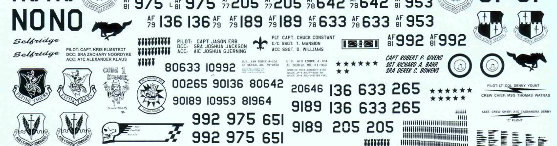 Black and white decal sheet by Cartograf