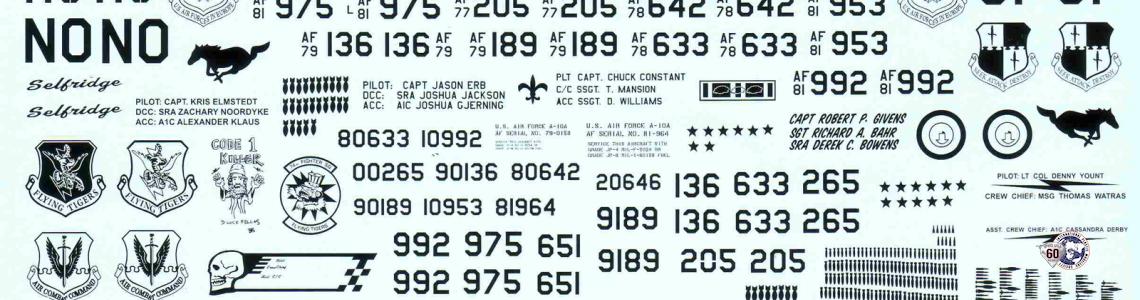 Black and white decal sheet by Cartograf