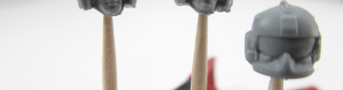 Heads ready for paint