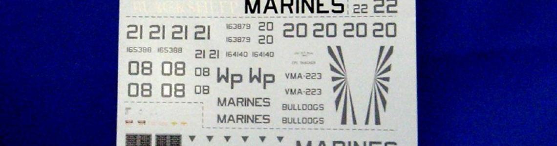 Provided decal sheet