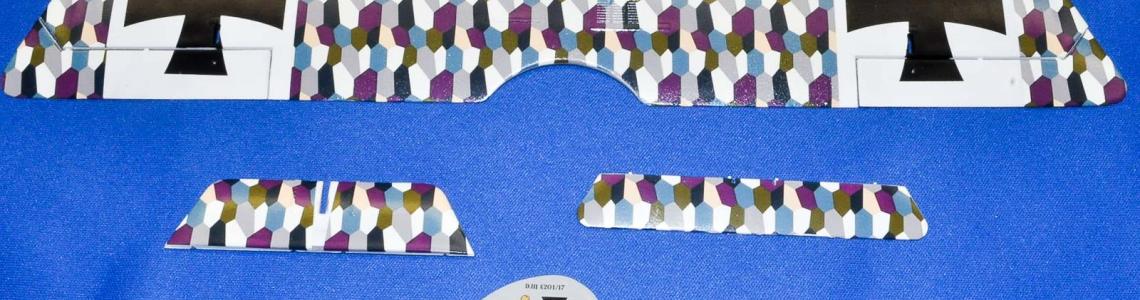 Top Wing and Control Surfaces Decaled