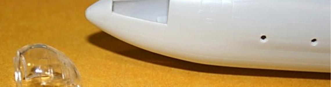 Model nose and clear part