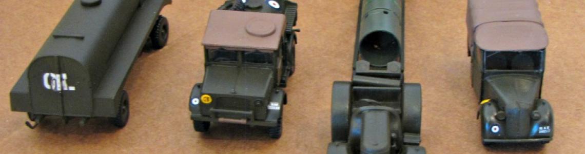 Vehicle models from gift set