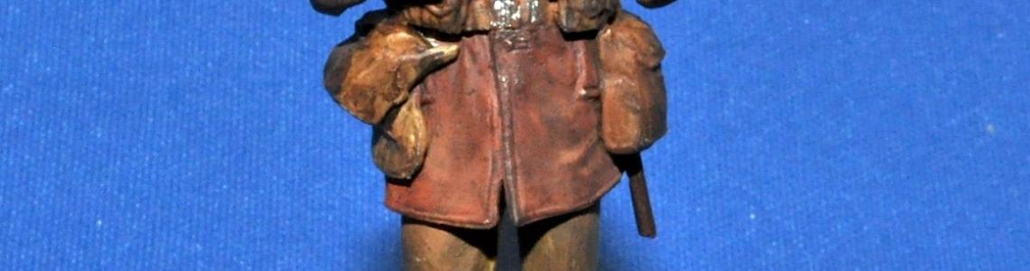 Soldier with rifle on shoulder