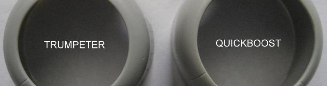 Comparison if Trumpeter kit cowling vs Quickboost from front