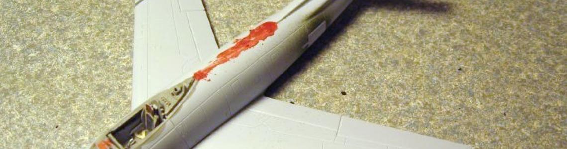 Filler on upper fuselage