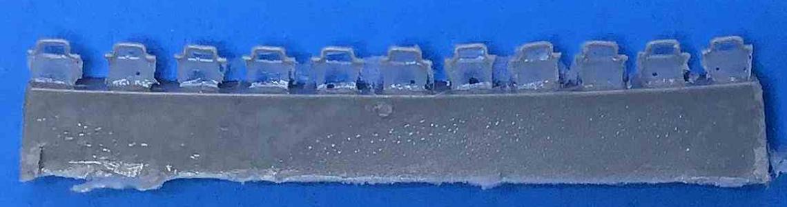 Resin tie down cleats from Tiger Models