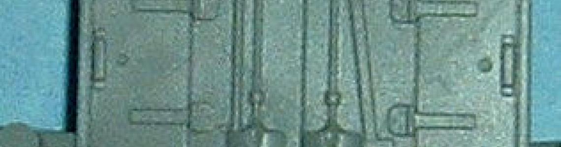 Engine deck panel with molded-on tools