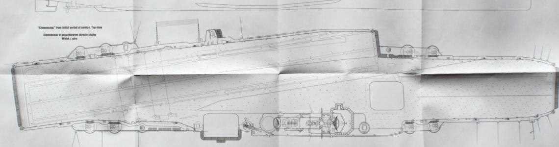 SheetA of the foldout showing starboard, overhead and port profiles, both waterline and full hull. 