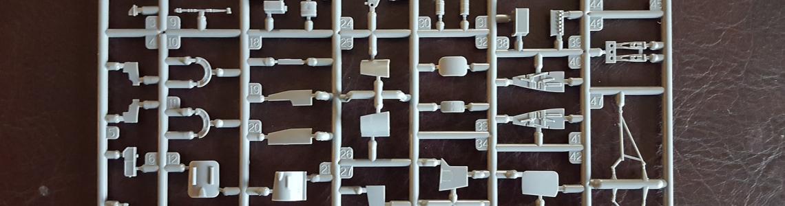 Sample sprue giving an idea of the surface detail of the kit