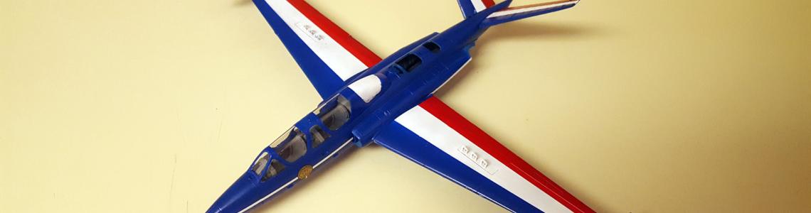 Assembled and painted aircraft - left-front, above