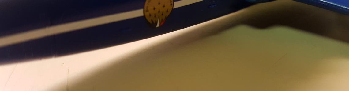 Side shot of fuselage showing decal detail