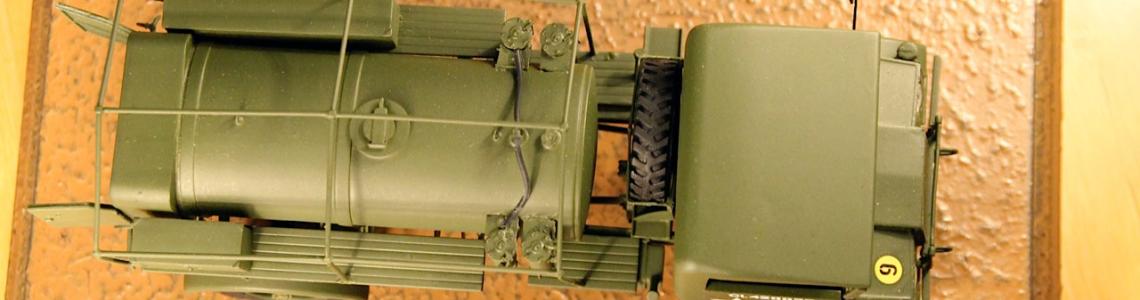 Tank truck, top view