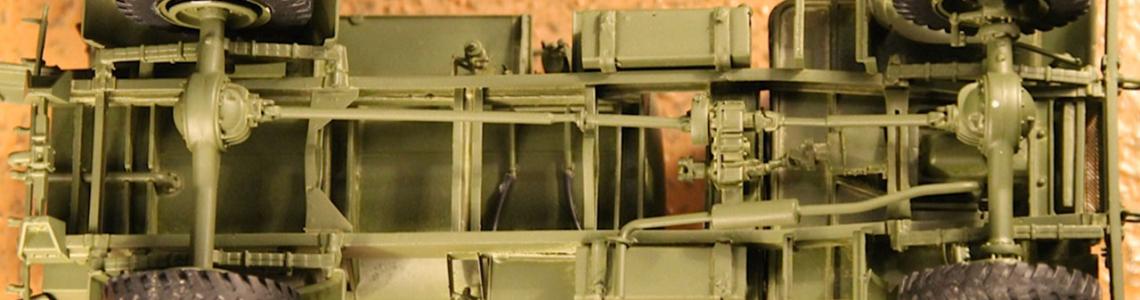 Detailed look at undercarriage detail - driveline, frame, springs, etc.