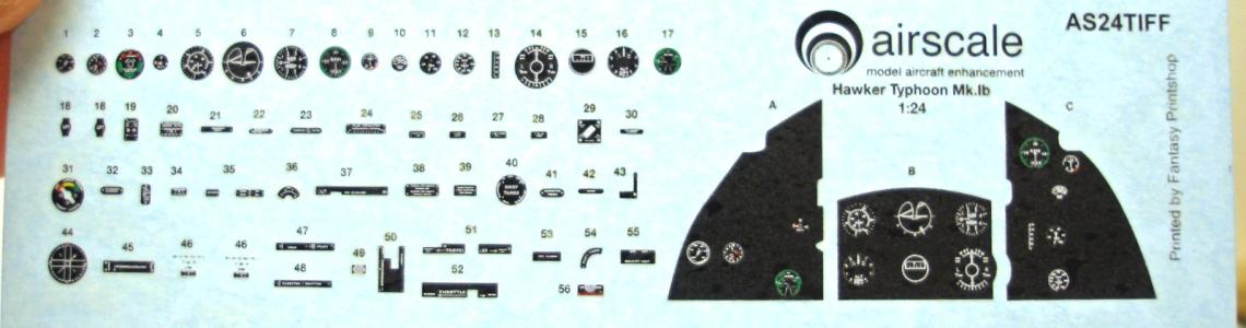 Airscale Typhoon Cockpit Decals
