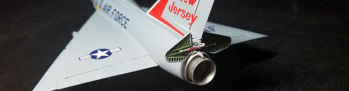 Assembled aircraft, rear view