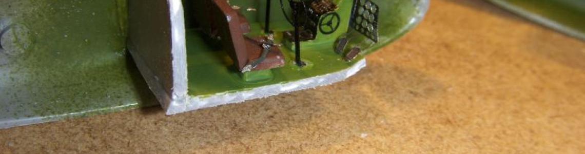 Cockpit before joining fuselagee halves