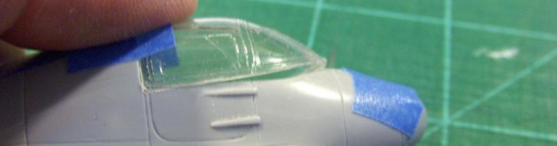 Fit of canopy showing required trimming