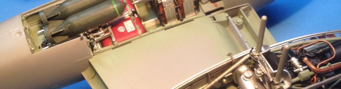 Nacelles and bomb bay installed