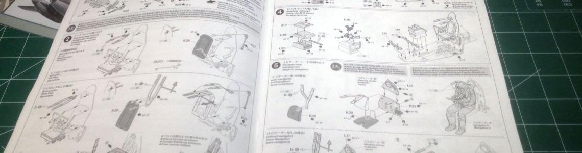 This image shows the first two assembly manual pages with a very high density of detail and clarity of the instruction manual.