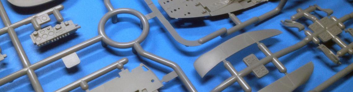 Exceptional cockpit detail and fine surface engraving is shown here. Note the textured cover at the control column base.